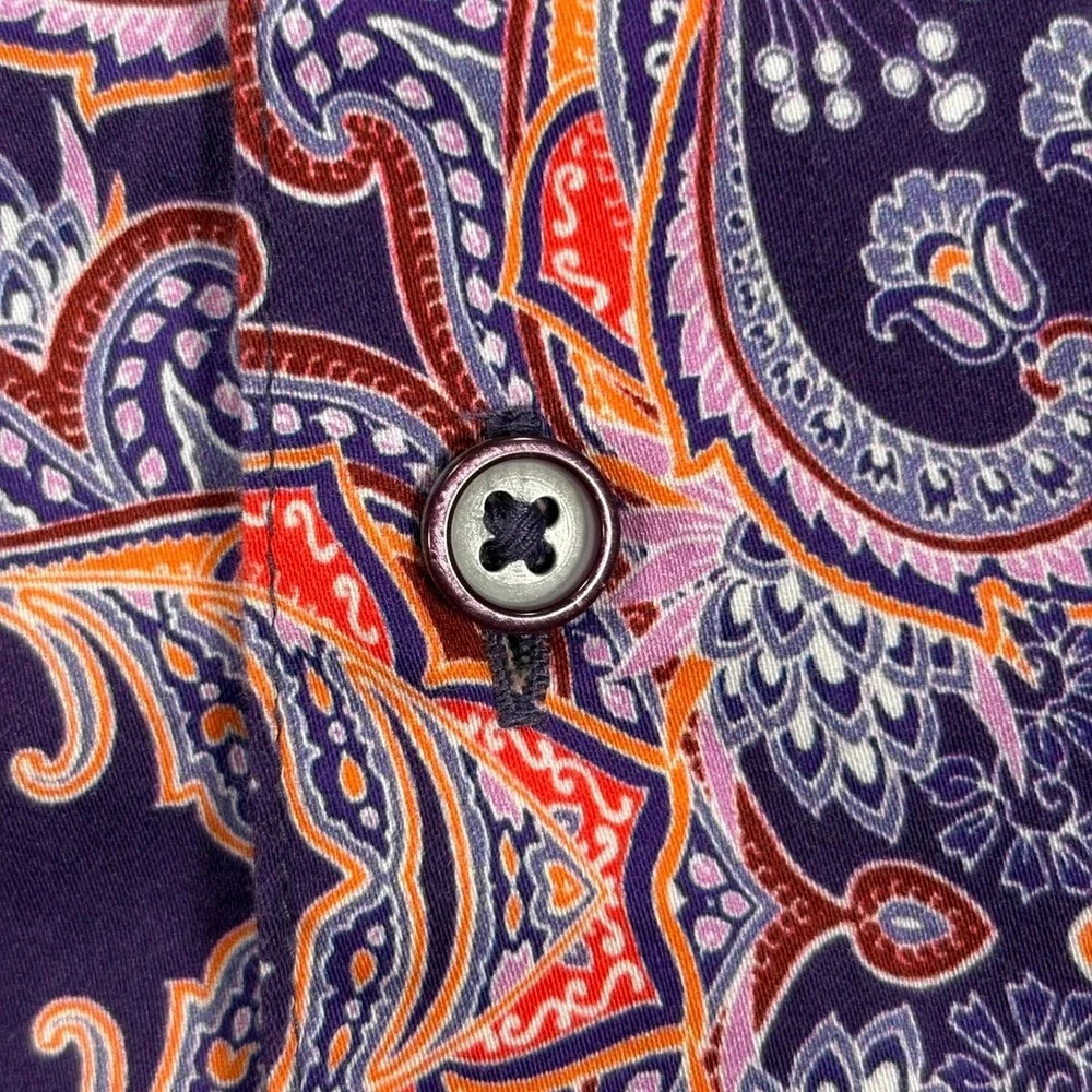 Robert Graham Casino Royale Shirt Mens 4XL Purple Paisley Ornamental Medallion